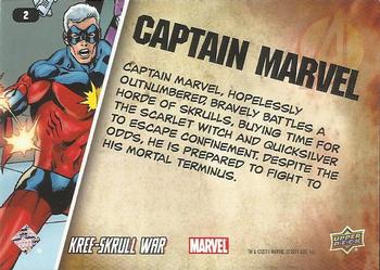 2011 Upper Deck The Avengers: Kree-Skrull War - Characters #2 Captain Marvel Back