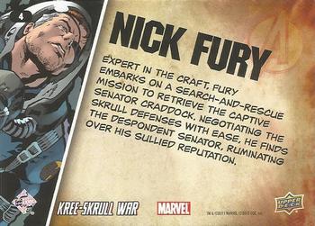 2011 Upper Deck The Avengers: Kree-Skrull War - Characters #4 Nick Fury Back