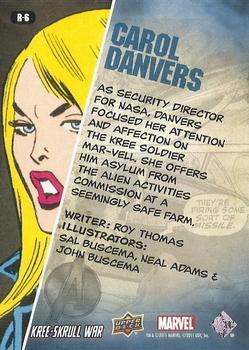 2011 Upper Deck The Avengers: Kree-Skrull War - Retro #R-6 Carol Danvers Back