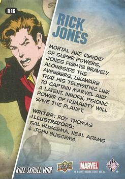 2011 Upper Deck The Avengers: Kree-Skrull War - Retro #R-16 Rick Jones Back