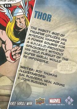 2011 Upper Deck The Avengers: Kree-Skrull War - Retro #R-24 Thor Back