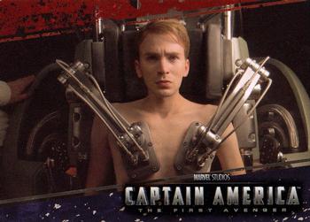 2011 Upper Deck Captain America The First Avenger #17 Steve settles into the Rebirth chamber, hopefu Front