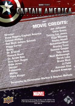 2011 Upper Deck Captain America The First Avenger #1 Movie Credits Back