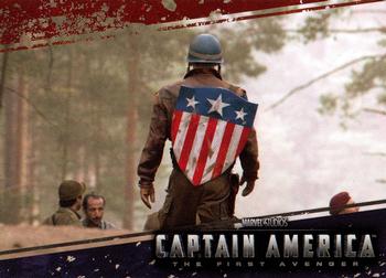 2011 Upper Deck Captain America The First Avenger #54 Captain America has officially gone from a tra Front