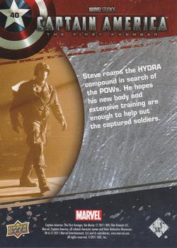2011 Upper Deck Captain America The First Avenger #40 Steve roams the HYDRA compound in search of th Back