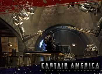 2011 Upper Deck Captain America The First Avenger #42 Cap is able to infiltrate Dr. Zola's HYDRA lab Front