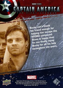 2011 Upper Deck Captain America The First Avenger #51 Bucky can't thank his friend enough for helpin Back