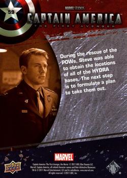 2011 Upper Deck Captain America The First Avenger #59 During the rescue of the POWs, Steve was able Back