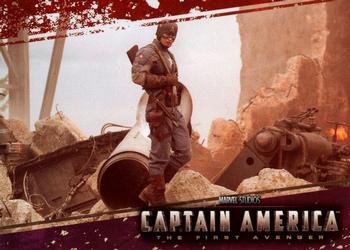 2011 Upper Deck Captain America The First Avenger #66 Captain America dons his upgraded gear. His ba Front