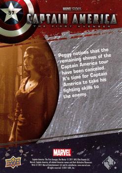 2011 Upper Deck Captain America The First Avenger #57 Peggy notices that the remaining shows of the Back