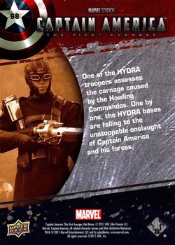 2011 Upper Deck Captain America The First Avenger #68 One of the HYDRA troopers assesses the carnage Back