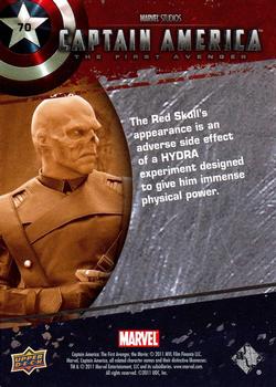 2011 Upper Deck Captain America The First Avenger #70 The Red Skull's appearance is an adverse side Back