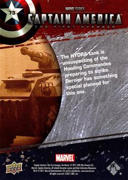 2011 Upper Deck Captain America The First Avenger #73 The HYDRA tank is unsuspecting of the Howling Back