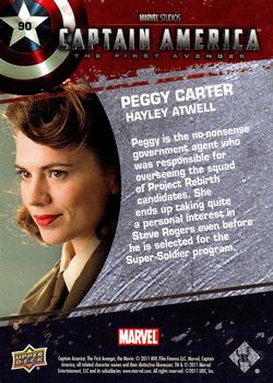 2011 Upper Deck Captain America The First Avenger #90 Peggy Carter: Hayley Atwell Back
