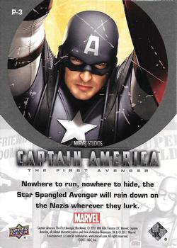 2011 Upper Deck Captain America The First Avenger - Poster Series #P-3 Captain America Back