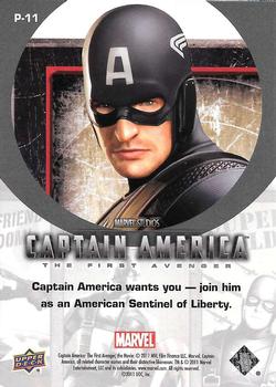 2011 Upper Deck Captain America The First Avenger - Poster Series #P-11 Captain America Back