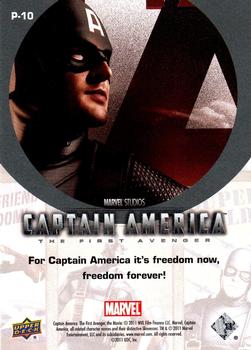 2011 Upper Deck Captain America The First Avenger - Poster Series #P-10 Captain America Back