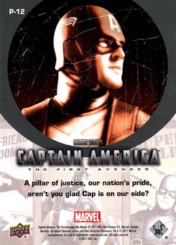 2011 Upper Deck Captain America The First Avenger - Poster Series #P-12 Captain America Back