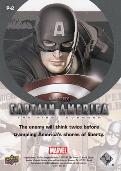 2011 Upper Deck Captain America The First Avenger - Poster Series #P-2 Captain America Back