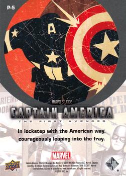 2011 Upper Deck Captain America The First Avenger - Poster Series #P-5 Captain America Back