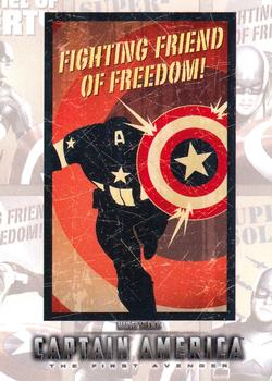 2011 Upper Deck Captain America The First Avenger - Poster Series #P-5 Captain America Front