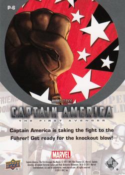 2011 Upper Deck Captain America The First Avenger - Poster Series #P-6 Captain America Back