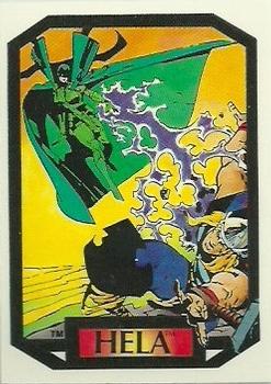 1987 Comic Images Marvel Universe II Colossal Conflicts #28 Hela Front