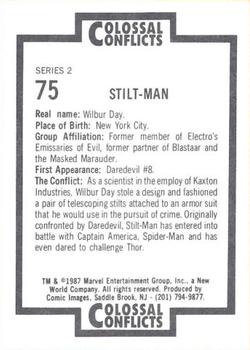 1987 Comic Images Marvel Universe II Colossal Conflicts #75 Stilt-Man Back