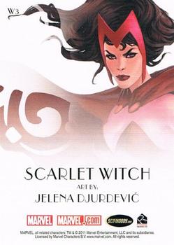 2011 Rittenhouse Marvel: Dangerous Divas - Women of Marvel #W3 Scarlet Witch Back