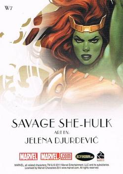 2011 Rittenhouse Marvel: Dangerous Divas - Women of Marvel #W7 Savage She-Hulk Back