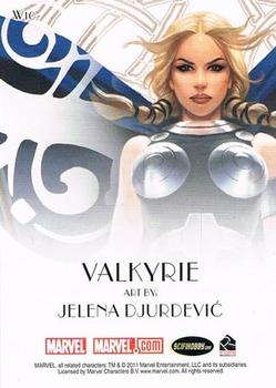2011 Rittenhouse Marvel: Dangerous Divas - Women of Marvel #W10 Valkyrie Back