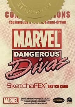 2011 Rittenhouse Marvel: Dangerous Divas - Incentive Sketch Cards #NNO Tony Perna Back