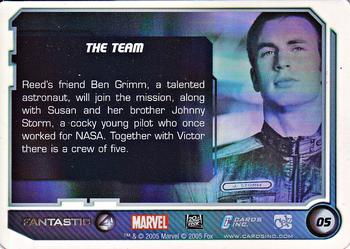 2005 Cards Inc. Fantastic Four Movie Celz #05 The Team Back