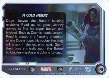 2005 Cards Inc. Fantastic Four Movie Celz #40 A Cold Heart Back