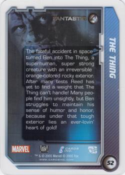 2005 Cards Inc. Fantastic Four Movie Celz #52 The Thing Back