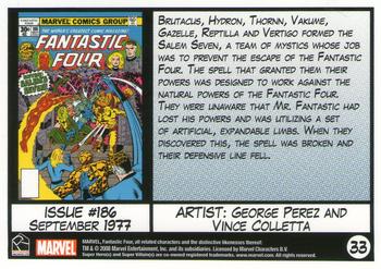 2008 Rittenhouse Fantastic Four Archives #33 Issue #186 - September 1977 Back