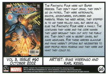 2008 Rittenhouse Fantastic Four Archives #65 Vol 3, Issue #60 - October 2002 Back