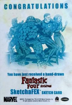 2008 Rittenhouse Fantastic Four Archives - SketchaFEX Color #NNO Gerry Acerno Back