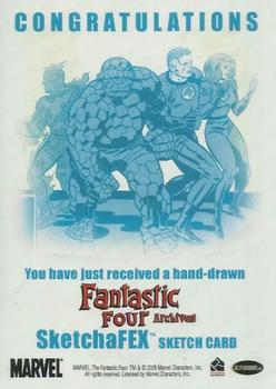 2008 Rittenhouse Fantastic Four Archives - SketchaFEX Color #NNO Mahmud Asrar Back