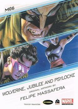 2011 Rittenhouse Marvel Universe - Marvel Originals #MO6 Wolverine, Jubilee and Psylocke Back
