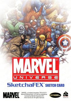 2011 Rittenhouse Marvel Universe - Sketches #NNO Alexandre Magno Back