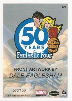 2011 Rittenhouse 50 Years of Fantastic Four #FA9 gallery of portrait coins Back