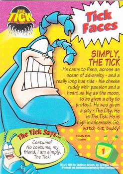 1995 Fleer Fox Kids Network #1 Simply, The Tick Back