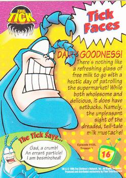 1995 Fleer Fox Kids Network #16 Dairy Goodness! Back
