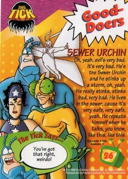 1995 Fleer Fox Kids Network #26 Sewer Urchin Back