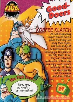 1995 Fleer Fox Kids Network #29 Koffee Klatch Back