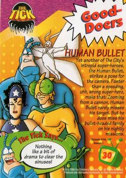 1995 Fleer Fox Kids Network #30 Human Bullet Back