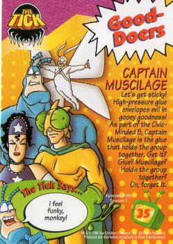 1995 Fleer Fox Kids Network #35 Captain Muscilage Back