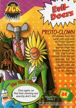 1995 Fleer Fox Kids Network #44 Proto-Clown Back