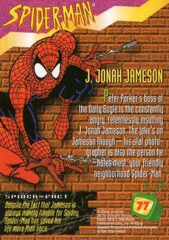 1995 Fleer Fox Kids Network #77 J. Jonah Jameson Back